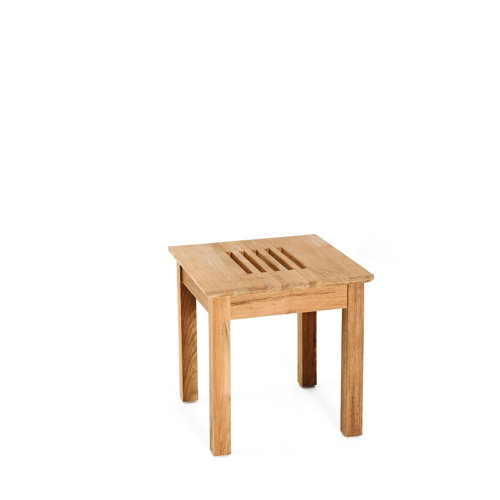 OASIQ Hamilton Outdoor Square Teak Side Table Perigold